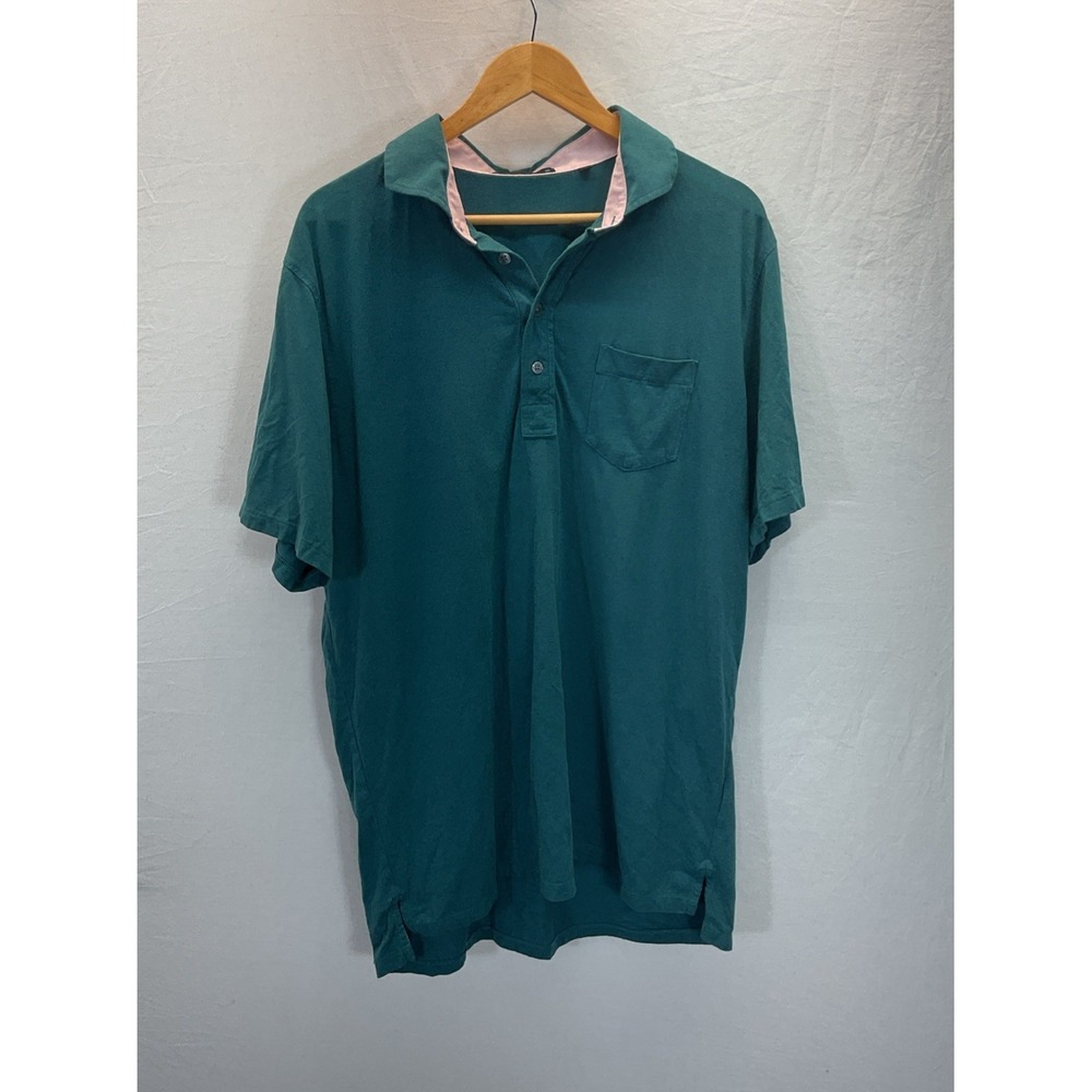 Greyson Polo Shirt‎ Mens XL Teal Green Pima Cotton Blend Golf Casual Travel Soft